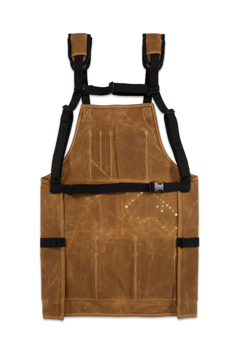 The Katz-Moses Unisex 20 oz Waxed Canvas Woodworking Tool Apron (XS/SM/MED/SLIM) - Image 5