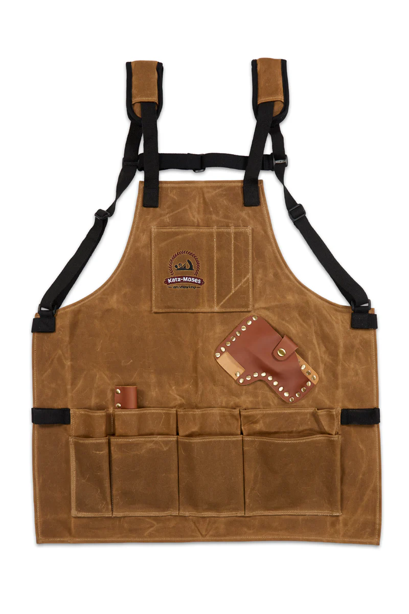 The Katz-Moses 20 oz Waxed Canvas Woodworking Tool Apron (LRG-XXXL) - Image 3
